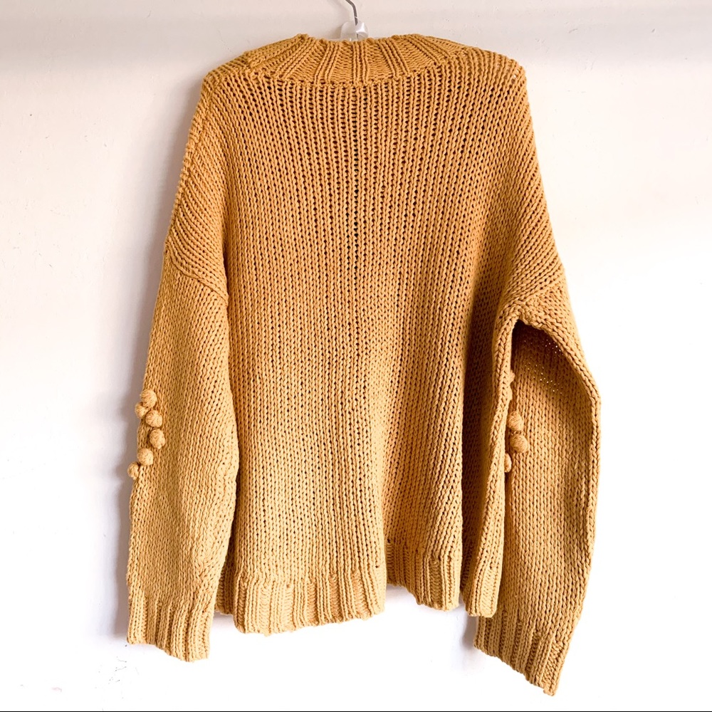 LoveAtFirstFind Yellow Heart Bobble Sweater L - Picture 2 of 8
